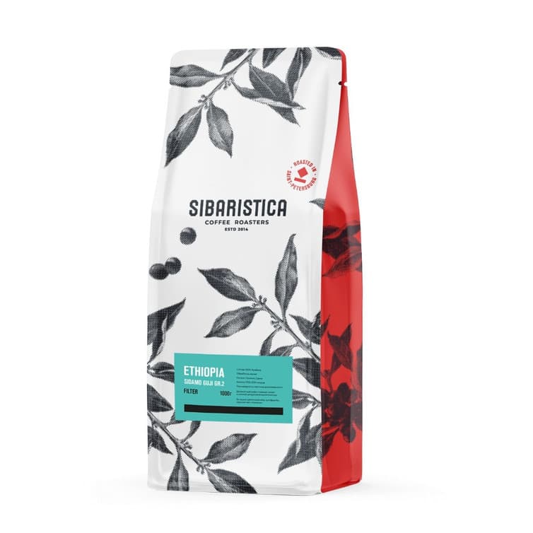 Зерновой кофе ФИЛЬТР Sibaristica Ethiopia Sidamo Guji (Эфиопия. 100% арабика), 1000г